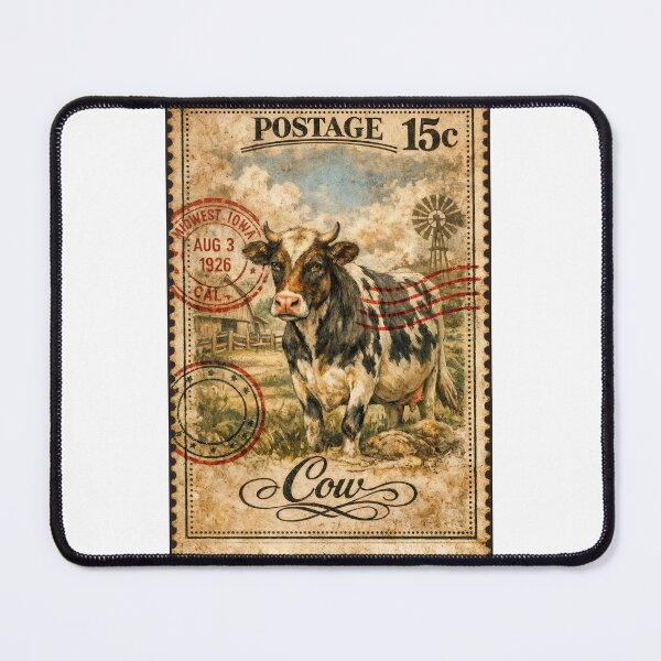 Item preview, Cow Postage – Midwest Heritage designed and sold by ForeverPrintsOK.