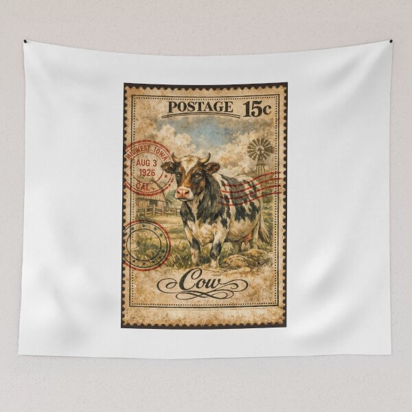 Item preview, Cow Postage – Midwest Heritage designed and sold by ForeverPrintsOK.