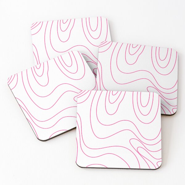 Item preview, Pink Minimalist Abstract Fluid Line Art designed and sold by Theselinara.