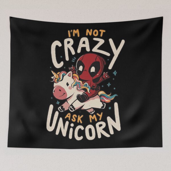 Item preview, Crazy Unicorn Rider - Sarcastic Humor Graphic designed and sold by MOFAPPAREL.