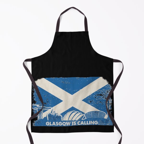 Item preview, Glasgow Is Calling | Vintage Scottish Saltire & Skyline Graphic Art designed and sold by Loom on the Loch.