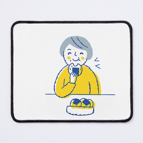 Item preview, Elderly Woman Enjoying Rice Balls Illustration designed and sold by Creatby7030.
