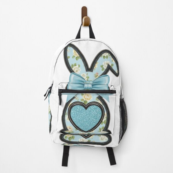 Item preview, Happy Easter Bunny Vintage Floral Patch Design | Soft Blue Spring Aesthetic designed and sold by BeatyinChaos.