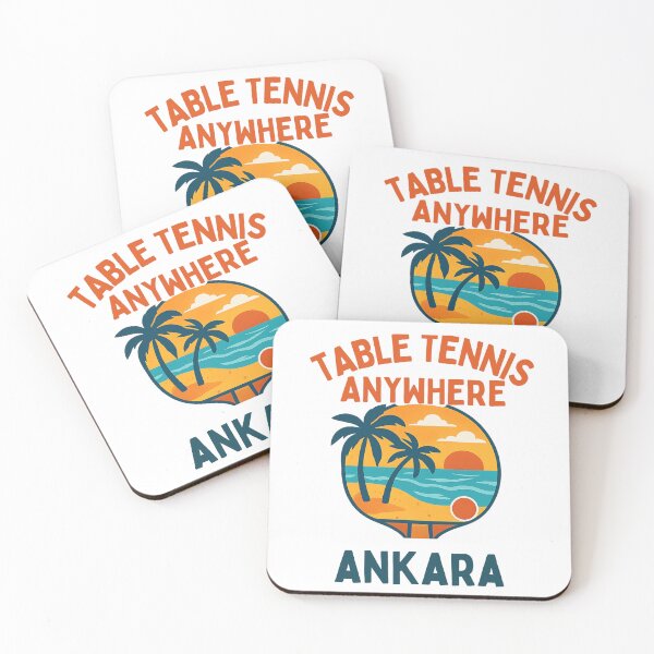 Item preview, Ankara Table Tennis Anywhere - Turkey Sunset Retro Beach Ping Pong T-Shirt designed and sold by OhMyPingCo.