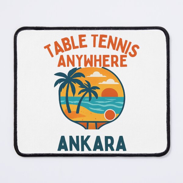Item preview, Ankara Table Tennis Anywhere - Turkey Sunset Retro Beach Ping Pong T-Shirt designed and sold by OhMyPingCo.