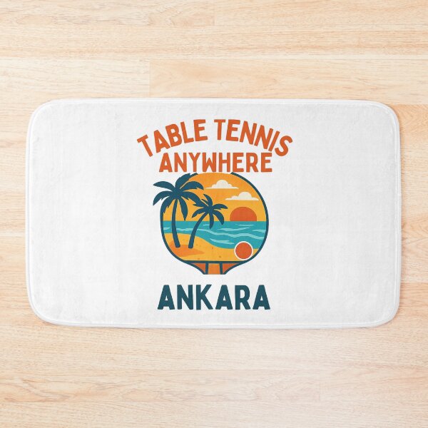 Item preview, Ankara Table Tennis Anywhere - Turkey Sunset Retro Beach Ping Pong T-Shirt designed and sold by OhMyPingCo.