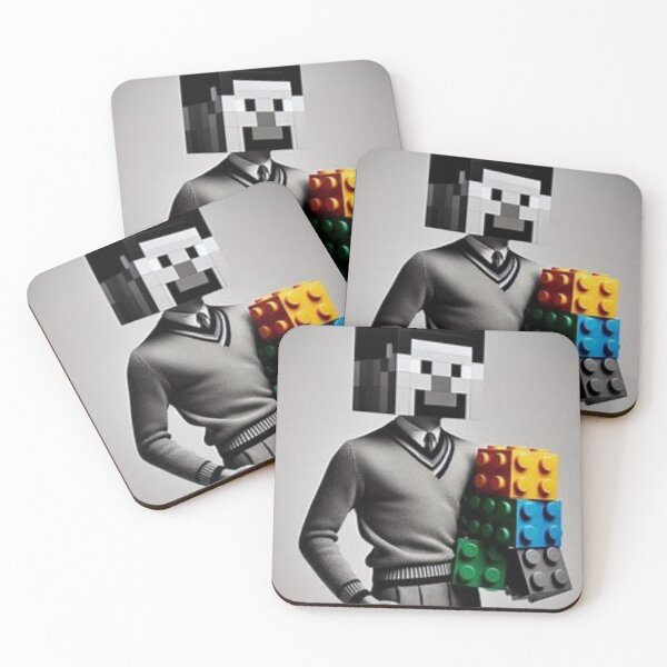 Item preview, “BLOCKHEAD PROTOCOL — Pixel Mind, Brick Arm” designed and sold by Print Fiction.