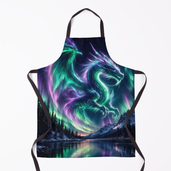 Item preview, Aurora Dragon in Northern Lights Sky – Magical Fantasy Dragon, Celestial Dragon Art, Night Sky Dragon, Ethereal Dragon, Fantasy Illustration designed and sold by DrakariArt.