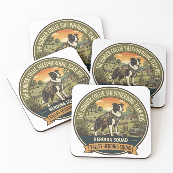 Item preview, Border Collie Sheepherding Team K9s - Valley Herding Squad designed and sold by FarDesign.
