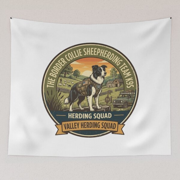 Item preview, Border Collie Sheepherding Team K9s - Valley Herding Squad designed and sold by FarDesign.