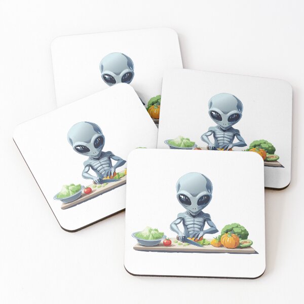 Item preview, The Cosmic Veggie Alien  Chef - Space Salad Specialist designed and sold by GBD888.