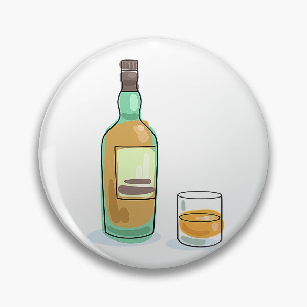 Item preview, Hand-Drawn Whiskey Bottle and Glass Set designed and sold by Creatby7030.