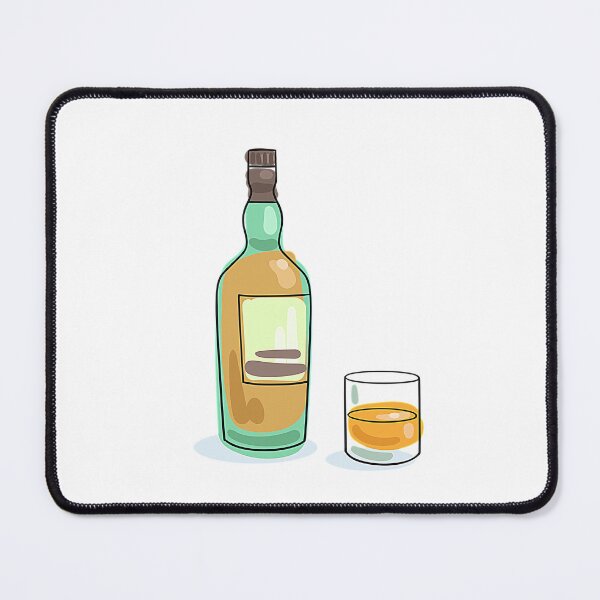 Item preview, Hand-Drawn Whiskey Bottle and Glass Set designed and sold by Creatby7030.