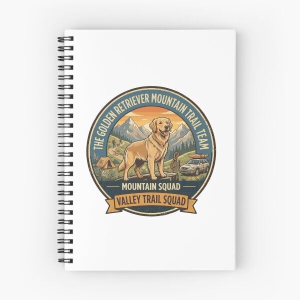 Item preview, Golden Retriever Mountain Trail Team - Valley Trail Squad Badge designed and sold by FarDesign.
