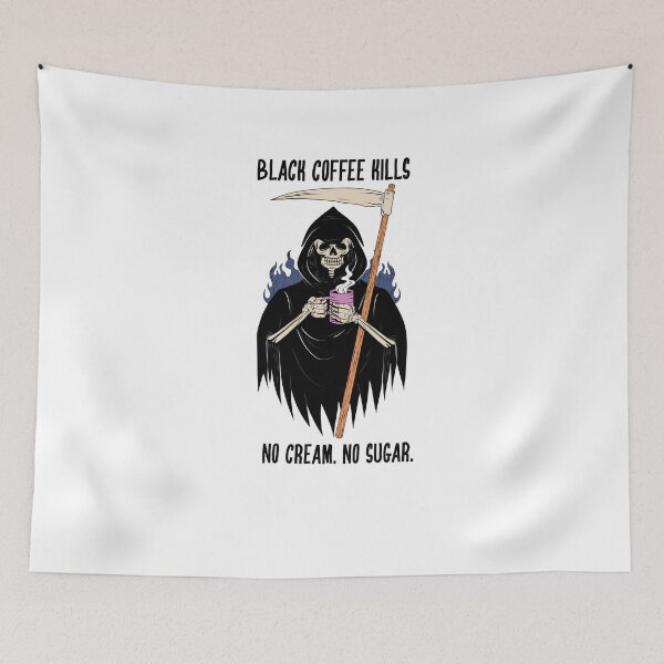 Item preview, Black Coffee Kills Funny Coffee Shirt designed and sold by spencestees.