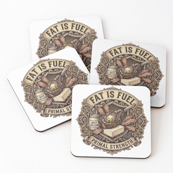 Item preview, Fat Is Fuel - Primal Strength | Carnivore Diet Vintage Crest designed and sold by By Dana Studio.