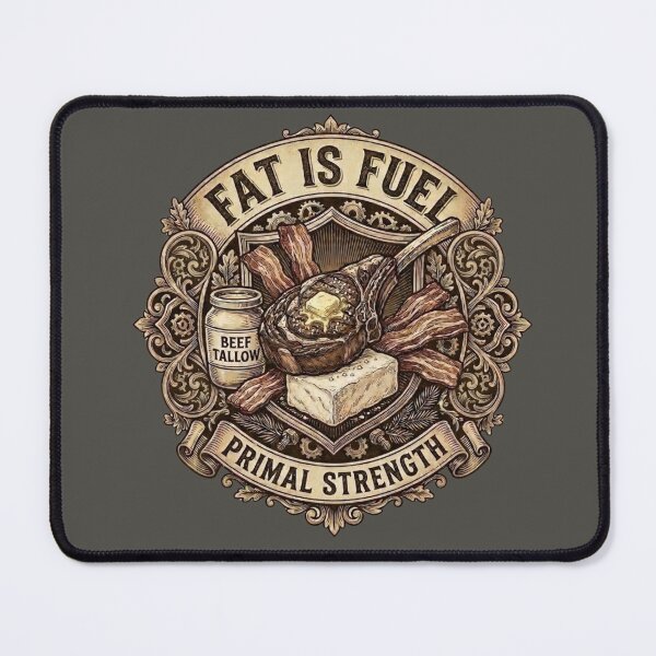 Item preview, Fat Is Fuel - Primal Strength | Carnivore Diet Vintage Crest designed and sold by By Dana Studio.