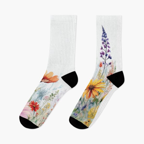 Item preview, Blooming Spring Boho watercolour pastel wildflower garden painting, nature inspired neutral colours floral spring botanical flowers designed and sold by navitalidesign.