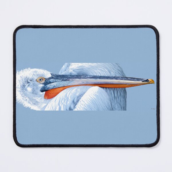 Item preview, White Pelican Bird Blue Tropical Beach Coastal Art designed and sold by Sharon Cummings Art.