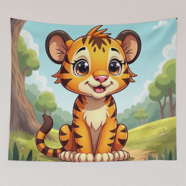 Artikelvorschau, Cartoon-Tiger entworfen und verkauft von laurakerr.