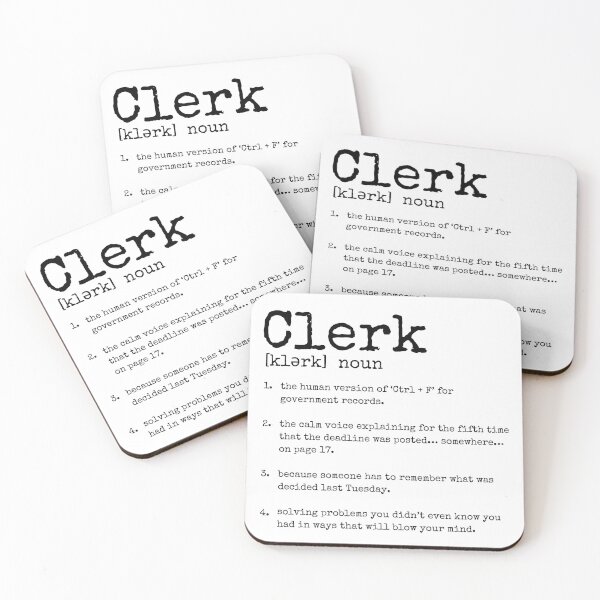 Item preview, Clerk Definition designed and sold by IIMC.