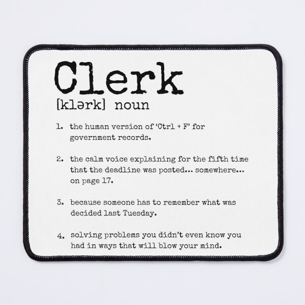 Item preview, Clerk Definition designed and sold by IIMC.