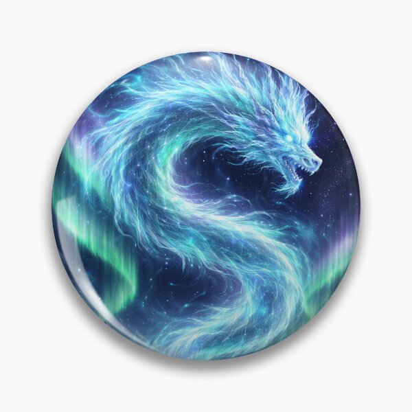 Item preview, Aurora Spirit Dragon Over Frozen Lake – Northern Lights Dragon, Celestial Dragon Art, Magical Winter Dragon, Ethereal Fantasy Illustration designed and sold by DrakariArt.