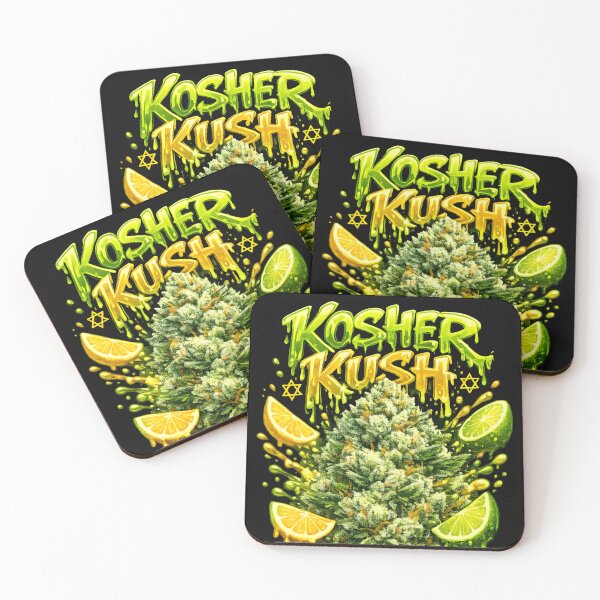 Item preview, Kosher Kush Graffiti Print | Earthy Citrus Indica Hybrid Typography | Sedating 420 designed and sold by WAUZ.