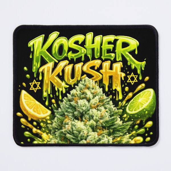 Item preview, Kosher Kush Graffiti Print | Earthy Citrus Indica Hybrid Typography | Sedating 420 designed and sold by WAUZ.