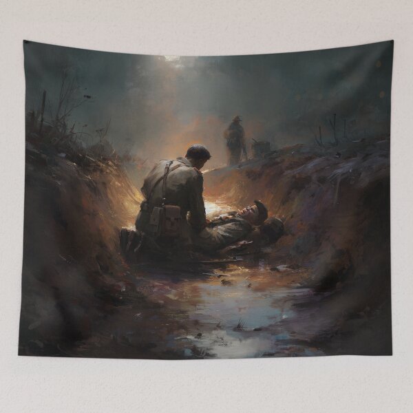 Item preview, Medic in the Trenches at Dusk designed and sold by Rtymer.
