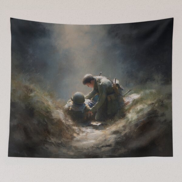 Item preview, Medic in the Trenches at Dusk designed and sold by Rtymer.