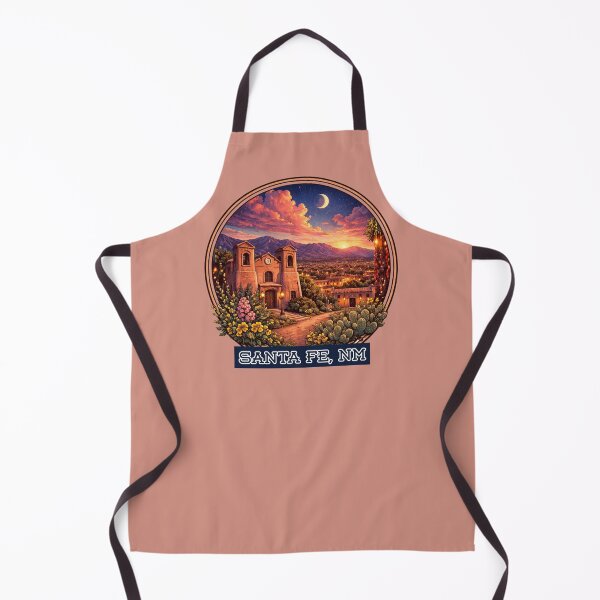 Item preview, Santa Fe New Mexico Sunset Illustration – Vintage Southwest Adobe Church Desert Art Travel designed and sold by SimplyJasper.