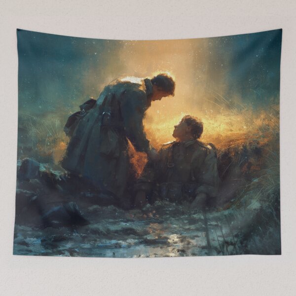 Item preview, Medic in the Trenches at Dusk designed and sold by Rtymer.