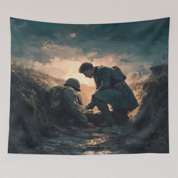 Item preview, Medic in the Trenches at Dusk designed and sold by Rtymer.