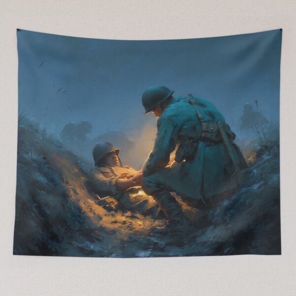 Item preview, Medic in the Trenches at Dusk designed and sold by Rtymer.