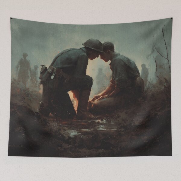 Item preview, Medic in the Trenches at Dusk designed and sold by Rtymer.