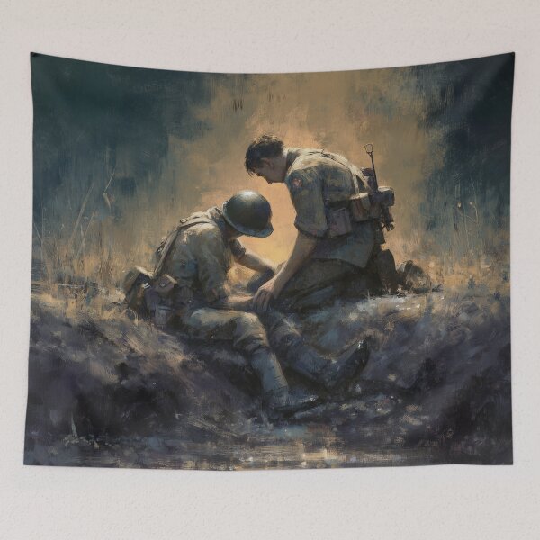 Item preview, Medic in the Trenches at Dusk designed and sold by Rtymer.