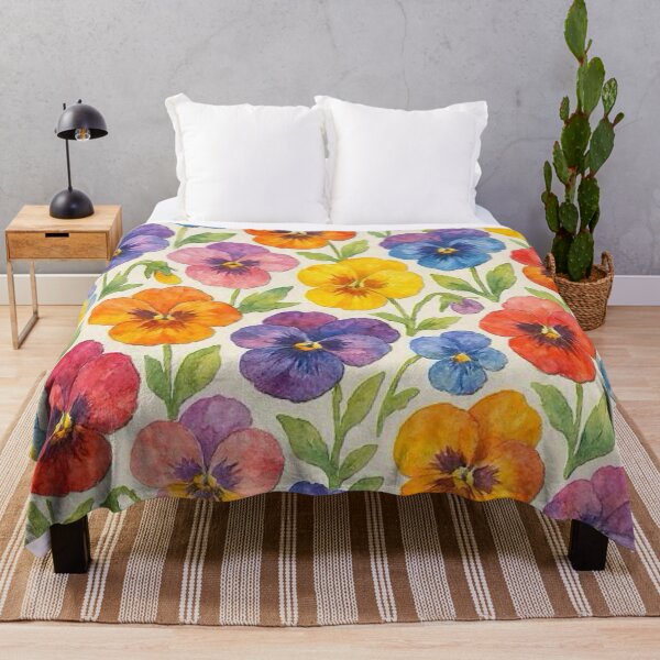 Item preview, Multicolored Pansy Pattern designed and sold by TinCatOutPost.