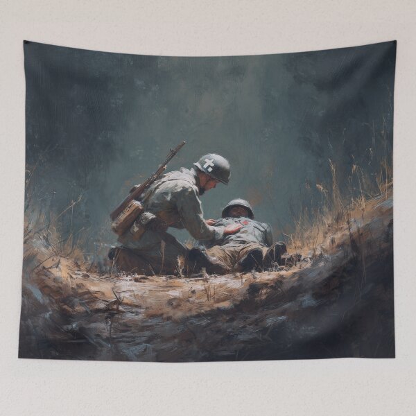 Item preview, Medic in the Trenches at Dusk designed and sold by Rtymer.