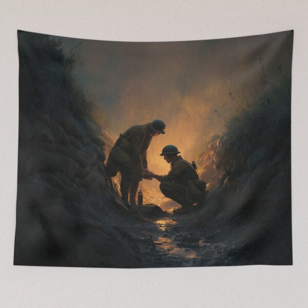 Item preview, Medic in the Trenches at Dusk designed and sold by Rtymer.