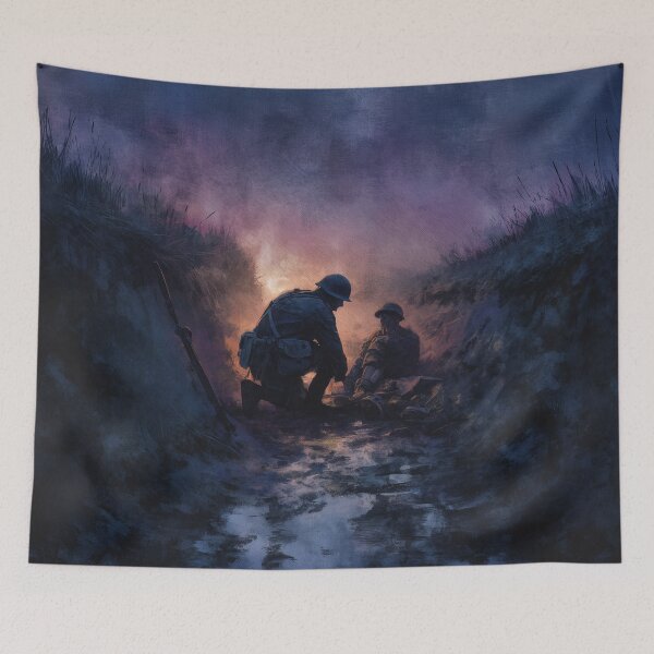 Item preview, Medic in the Trenches at Dusk designed and sold by Rtymer.