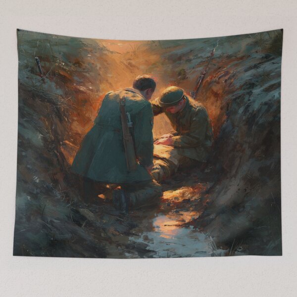 Item preview, Medic in the Trenches at Dusk designed and sold by Rtymer.