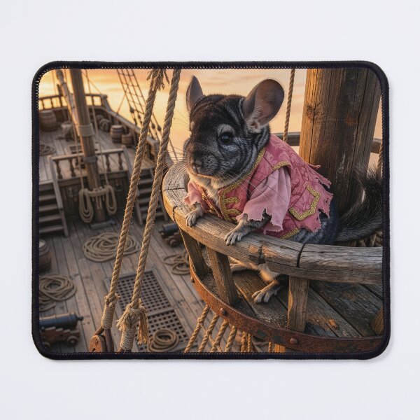 Item preview, Ferocious Chinchilla Pirate on the High Seas designed and sold by Tridentulus.