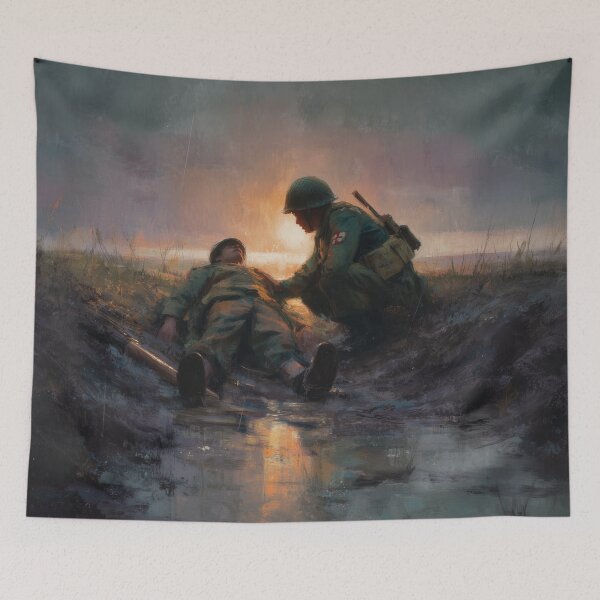 Item preview, Medic in the Trenches at Dusk designed and sold by Rtymer.