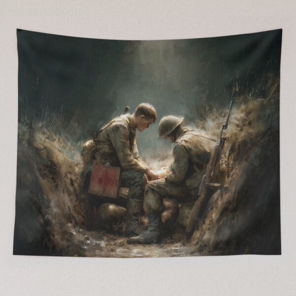 Item preview, Medic in the Trenches at Dusk designed and sold by Rtymer.