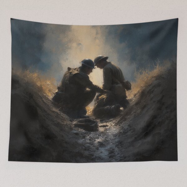 Item preview, Medic in the Trenches at Dusk designed and sold by Rtymer.