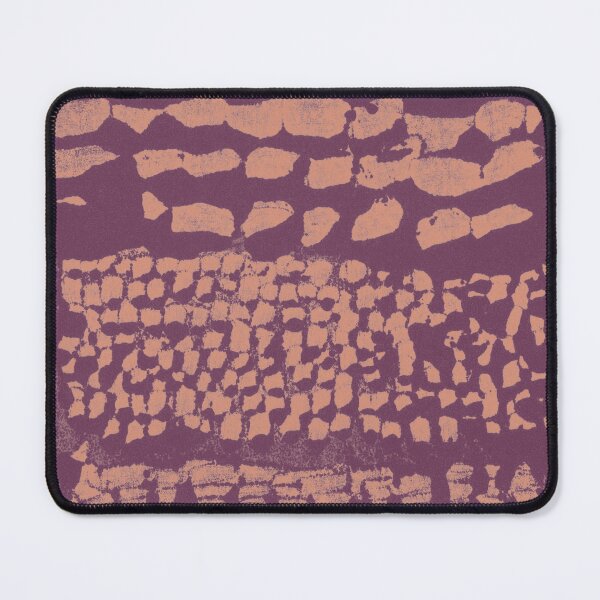 Item preview, Three Grains Textured Monoprint - Beet + Coral designed and sold by Irene Estelle.