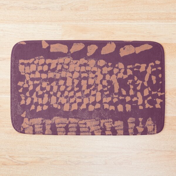 Item preview, Three Grains Textured Monoprint - Beet + Coral designed and sold by Irene Estelle.