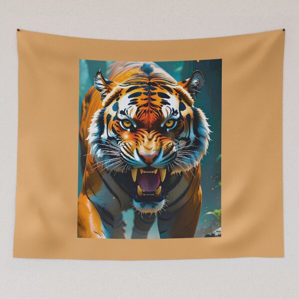 Item preview, Angry Tiger portrait designed and sold by Creative Visualize.