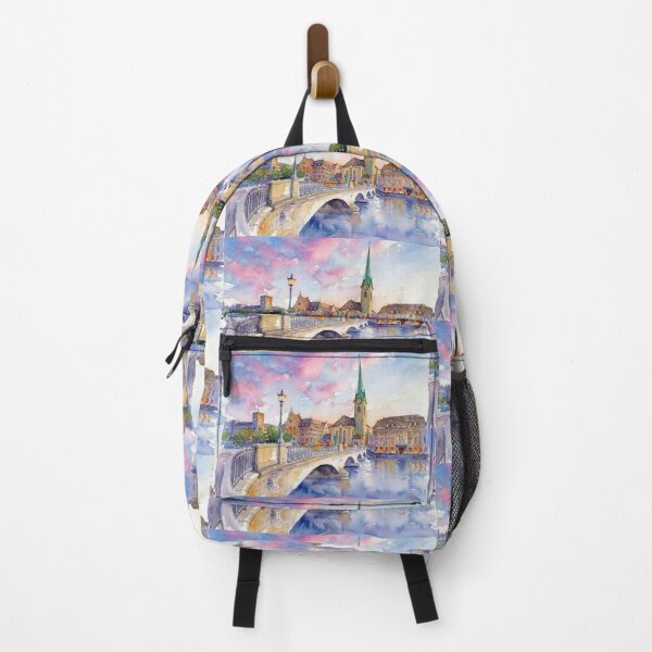 Item preview, Zurich Münster Bridge Watercolor designed and sold by caracatita75.